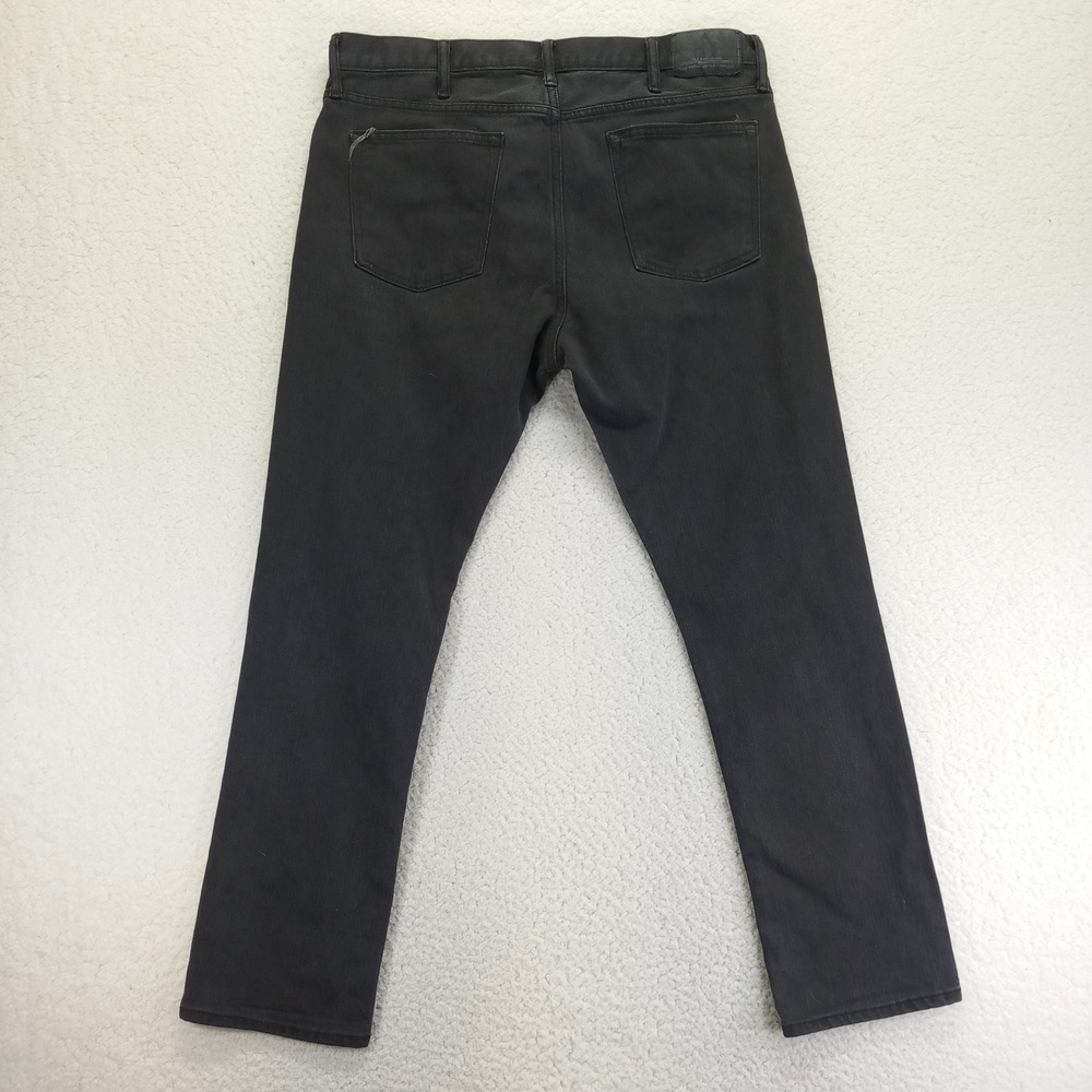 Old Navy Mens Skinny Jeans Black Denim Pants 36x30 Stretch Casual Dark Wash - Picture 2 of 10